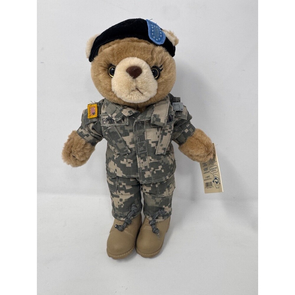 Vintage 1989 Bear Force of America US Army Plush Bear Soldier NWT